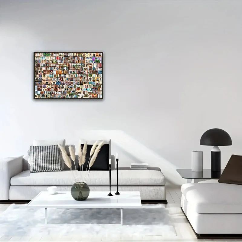 Window of The World 1000 Pieces Puzzle Paper High Difficulty Paper Adult Puzzle Decompression Toy Gift High Difficulty