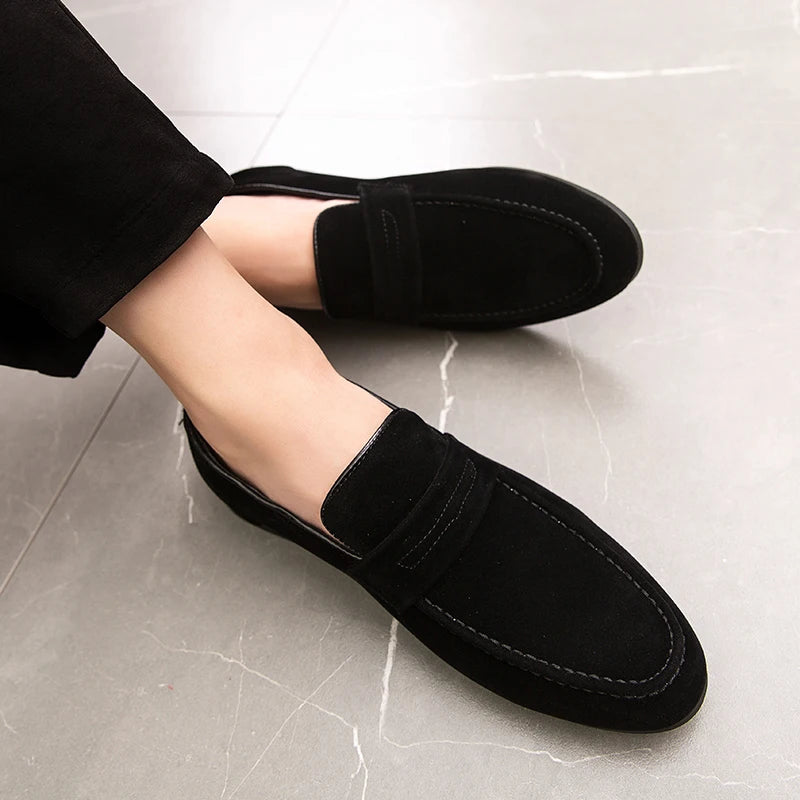 Summer Men's Loafers Flat Social Party Leather Loafers For Men Trend Casual Business Shoes Man Casual Office Driver Shoes Male