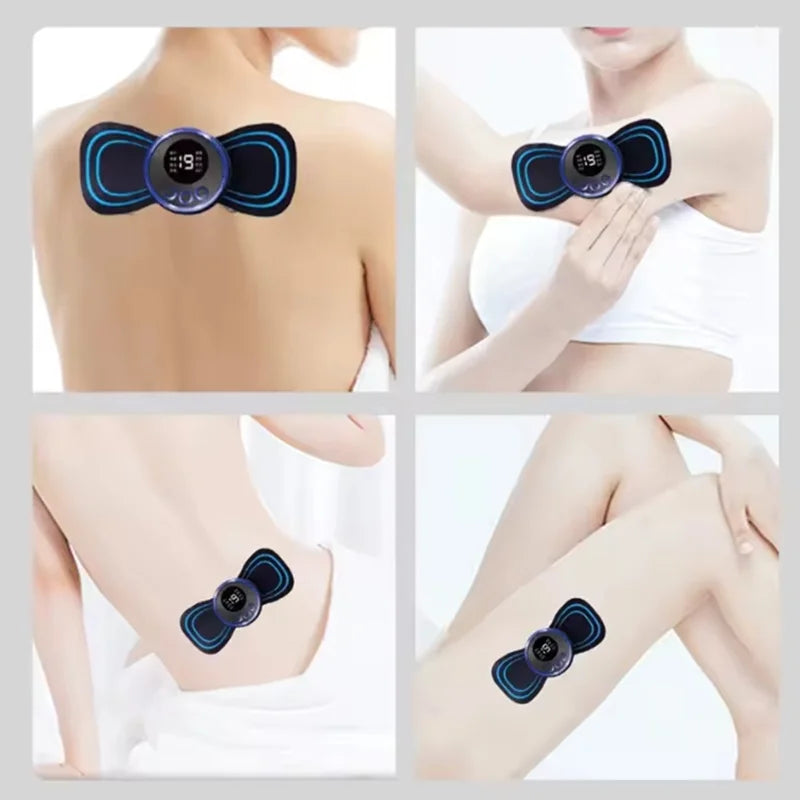 Rechargeable electric neck massage, relieve pain EMS acupoint muscle stimulation