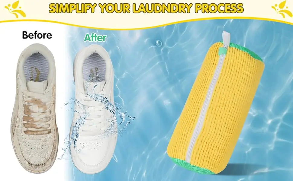 Shoe Washing Machine Bag Reusable Sneaker Cleaning Bag, Washer Mesh Laundry Bag