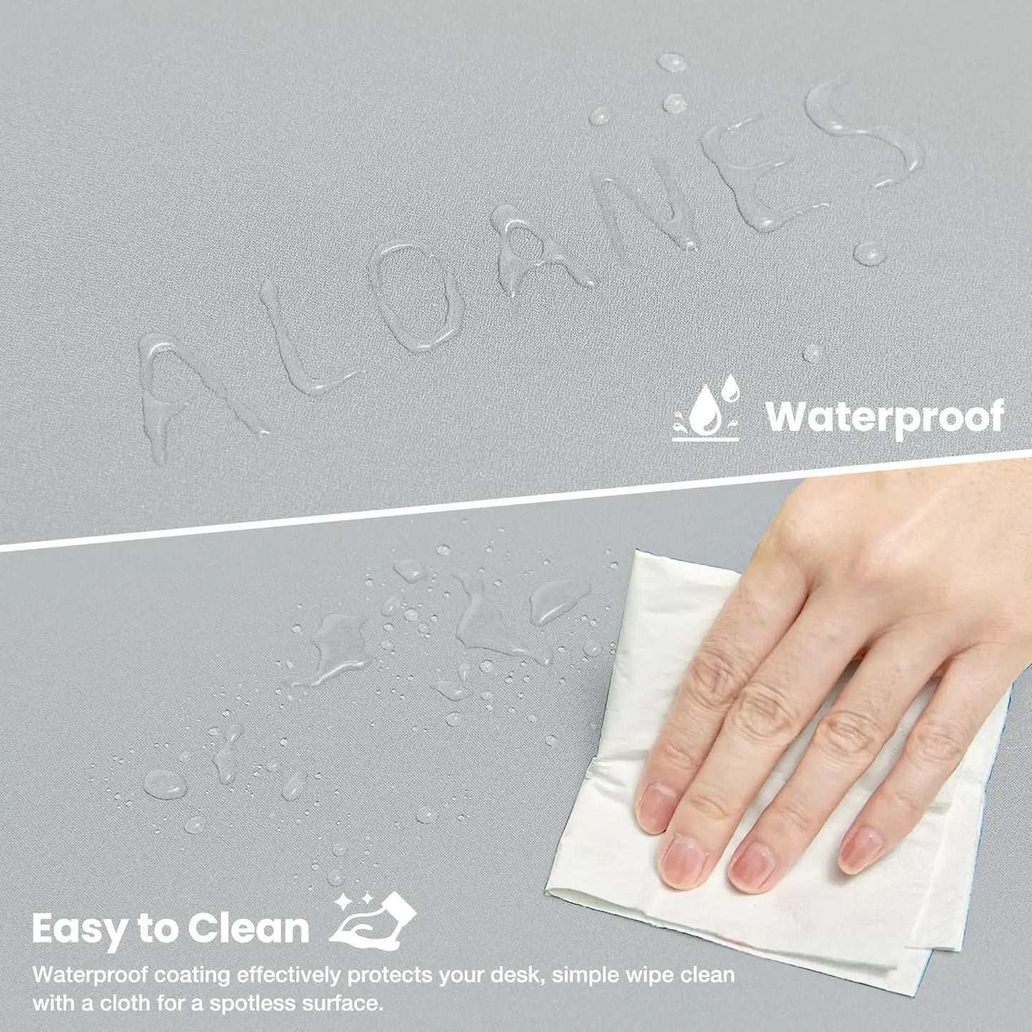 Waterproof Cloth Desk Mat, Large Mouse Pad, with Anti Slip Base, Stitched Edge, Desk Pad XXL Mousepad for Office ,Home ,Gamer