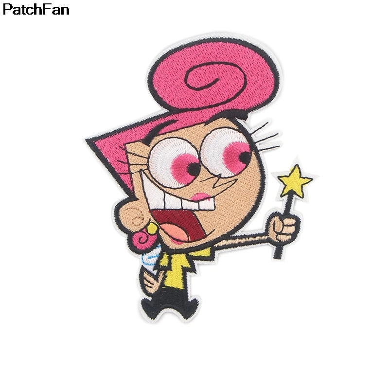 A3257 Patchfan Cartoon Genius Iron On Patch Clothing Diy Embroidered Applique Sew On Patches Fabric Badge Apparel Patchwork