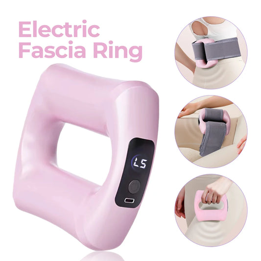 Electric Fascia Ring Body Fitness Massage Ring Vibration Body Shaping Massager Abdomen Belly Waist Deep Tissue Massage Device