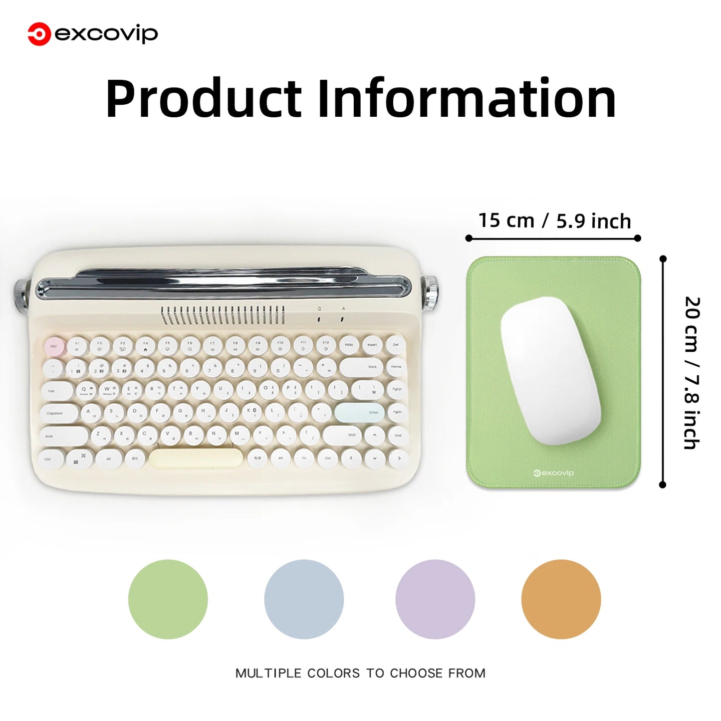 EXCO Mini Mouse Pad Office Mouse Small with Stitched Edge Non-Slip Rubber Base for Home Laptop Computer Portable Durable