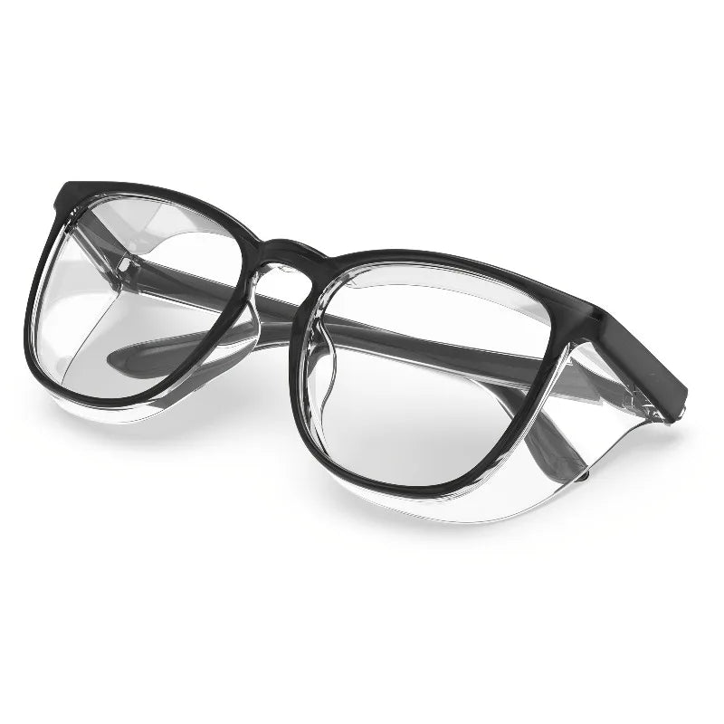 2 Pairs of Anti-fog Safety Goggles with Transparent Lenses - Scratch-resistant, Impact-resistant Protective Eyewear