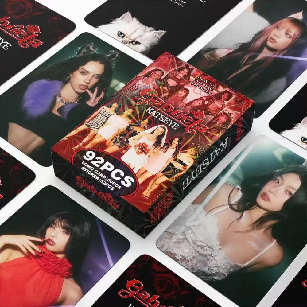 92Pcs Idol KATSEYE Album Gabriela Lomo Cards LARA DANIELA HD Printd Photocards Stickers MANON MEGAN YOONCHAE Fans Gift