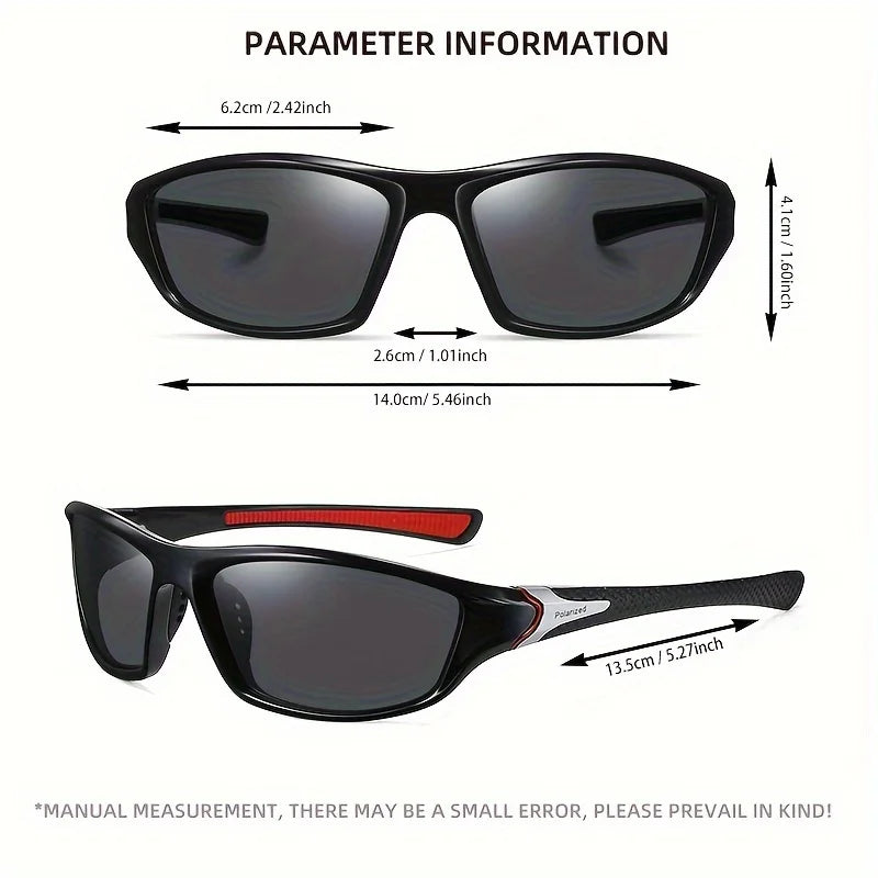 2pcs Set Men'S Classic Oval Glasses Fashion Sunglasses Casual Outdoor Sports Riding Glasses Ideal Choice for Holiday Gifts