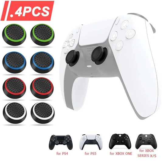 4Pcs Silicone Gel Thumb Grips Cover,Sony PS5/PS3/PS4, XBOX 1 Series X S/Xbox360