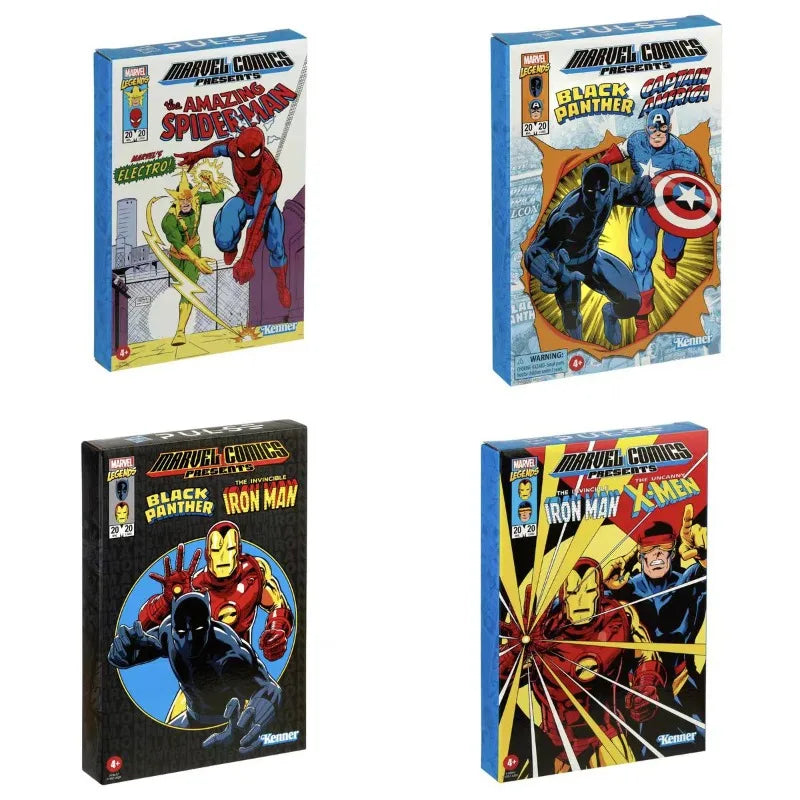 Original Hasbro Marvel Comic IRON MAN X-MEN/ELECTRO SPIDER-MAN/BLACK PANTHER CAPTAIN AMERICA/BLACK PANTHER IRON MAN Anime Figure