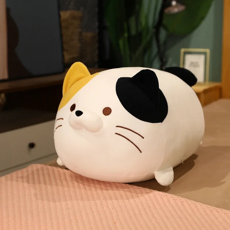 60cm Japanese Style Fat Cats Plush Toy Stuffed Animal Soft Hug Pillow Plushies Cat Doll Room Decor Gift For Child Girl Washable