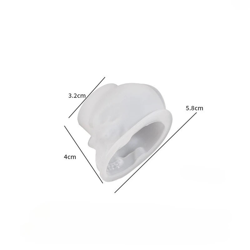 1pc 3D Skeleton Head Silicone Mold for DIY Candles, Resin Skull Keychains & Soap Crafts, DIY Halloween Ornament Crafting