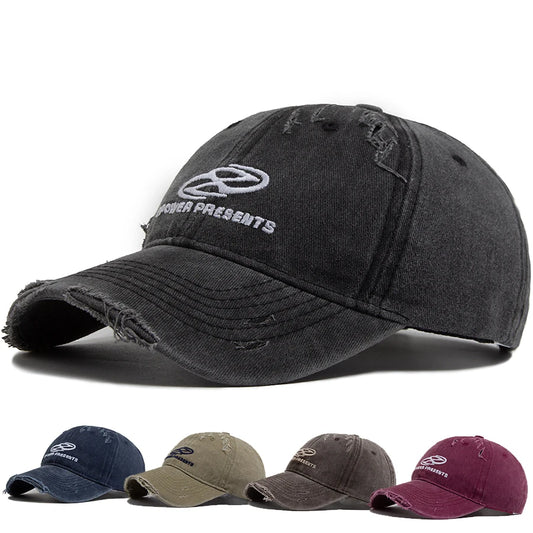 Men's Baseball Cap Vintage Washed Cotton Embroidered Cap For Women Fashion Hip Hop Hat Summer Casual Sports Retro Sun Visor Hats