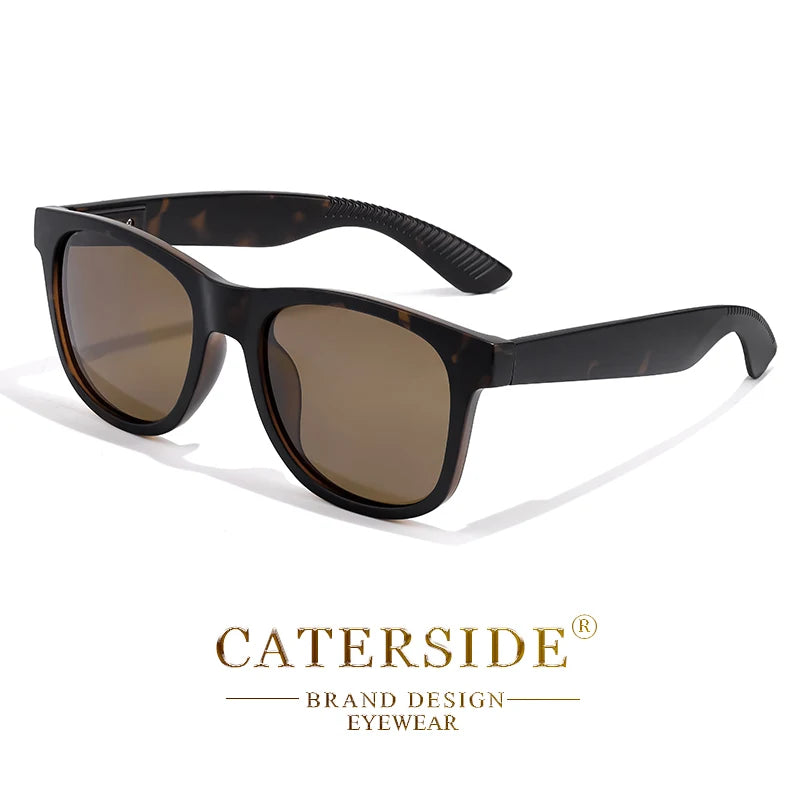 CATERSIDE Polarized Sunglasses Fashion Men's Square Outdoor Sports Sun Glasses Women's Travel Driving UV400 Simple Style