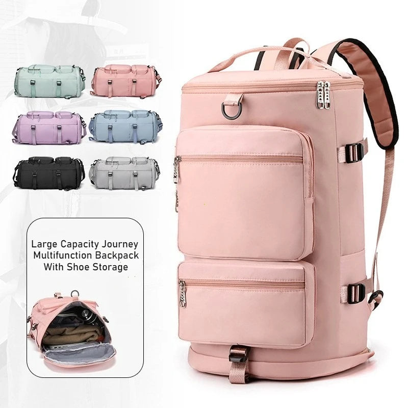 Outdoor Travel Waterproof Backpack Single Shoulder Swiming Pack Big Capacity Travel Bag Casual Fitness Backpacks With Shoe Barn