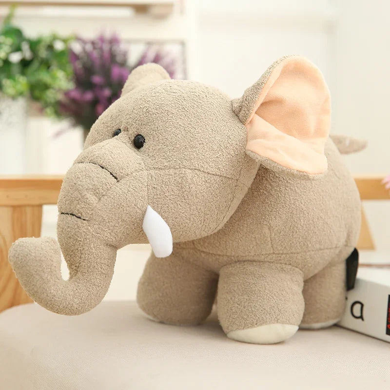 20/25/35CM Cute Chubby Hippo Elephant Plush Toy Soft Plushies Kawaii Stuffed Animal Doll Room Decor Kids Birthday Gift