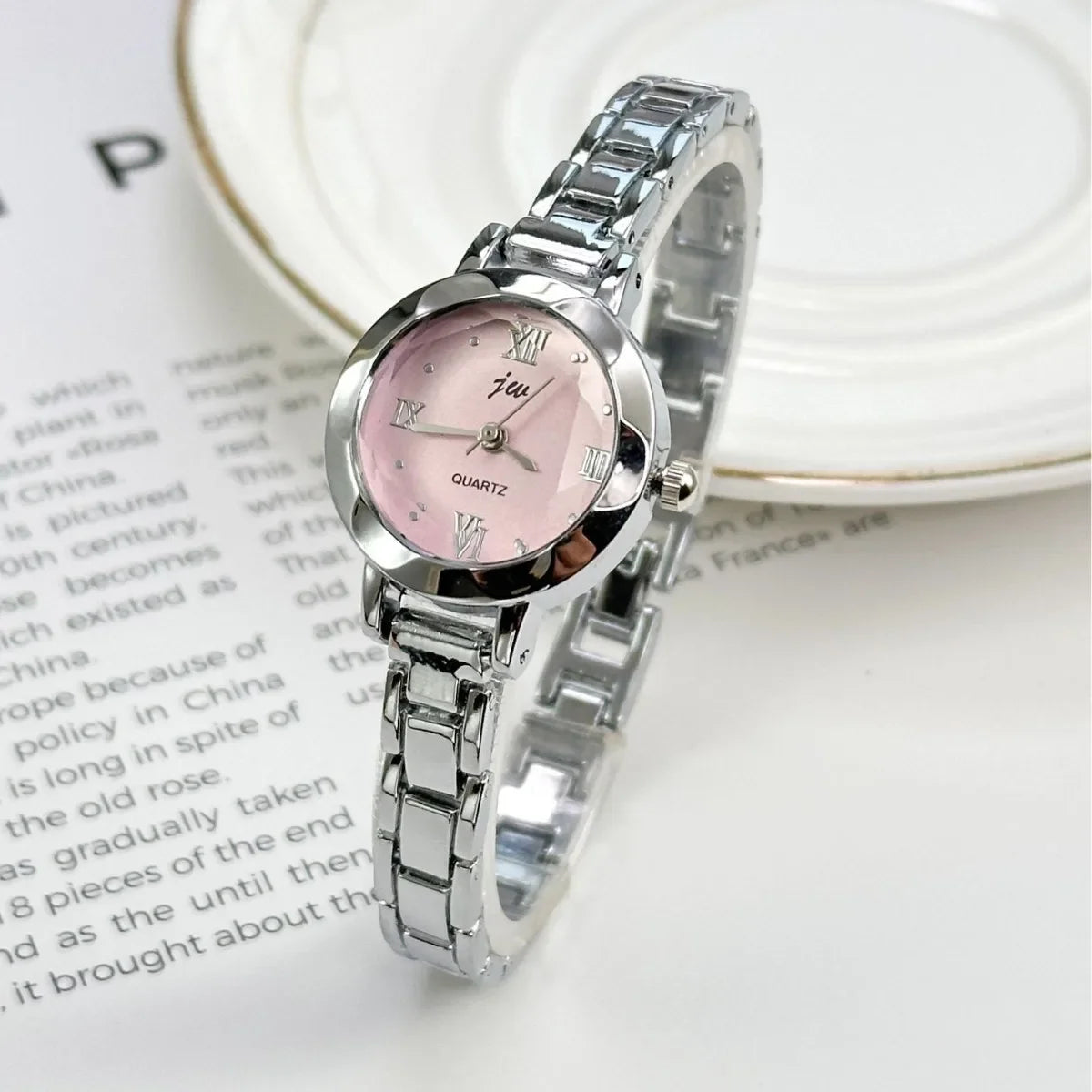 L Luxury Ladies Small Dial Watch for Women Silver Stainless Stee Wristwatch Dress Women's Quartz Bracelet Clock Gift Relogio