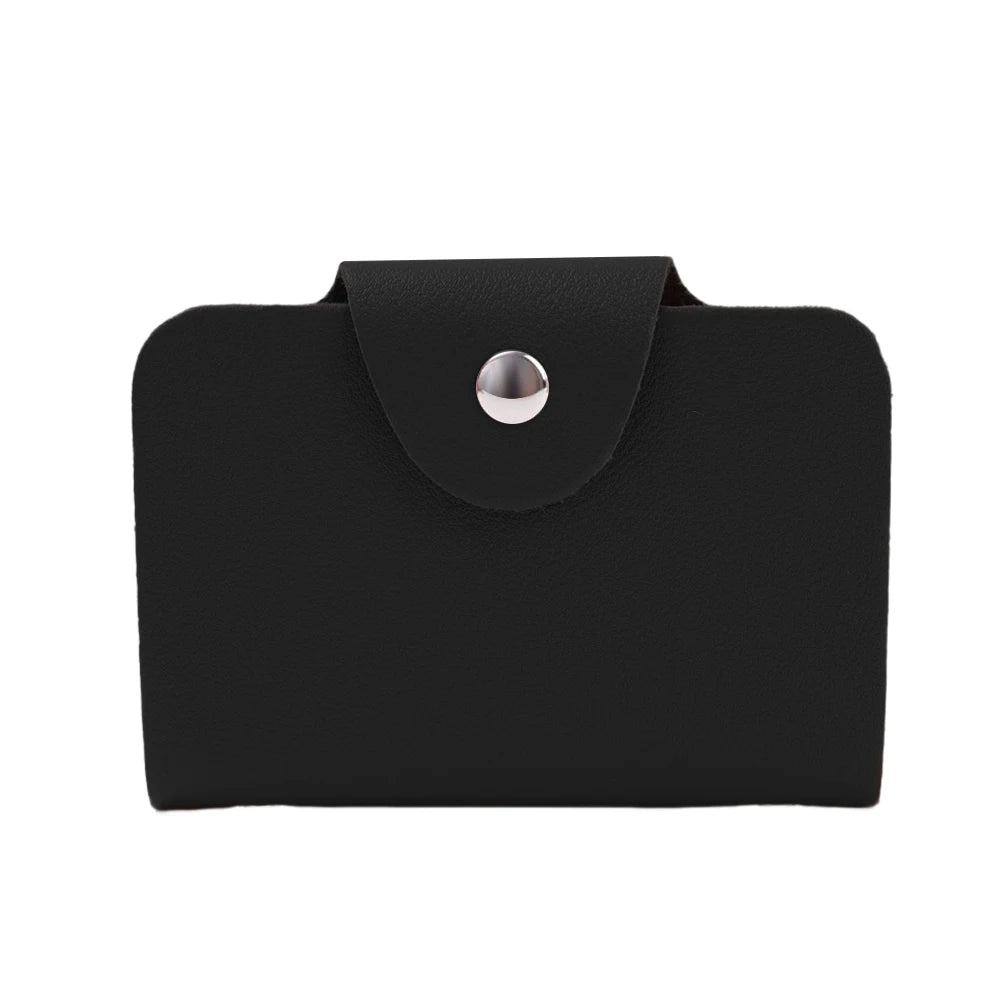 24 Bits Card Holder Business Bank Card Cash Pocket PU Large Capacity Color Wallet