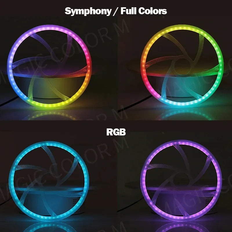 22 In 1 Full Color Streamer Car Ambient Lights RGB 64 Color Universal LED Interior Hidden Acrylic Strip Symphony Atmosphere Lamp
