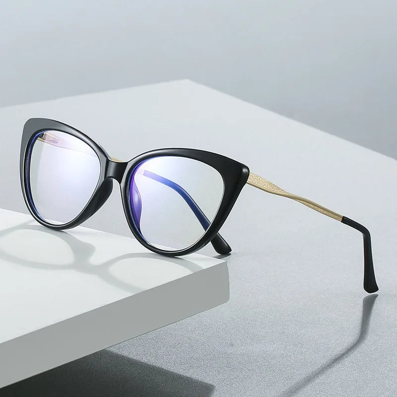 Women Photochromic Optical Glasses Men Anti Blue Light Cat Eye Eye Glasses Unisex Anti Radiation  Eyewear