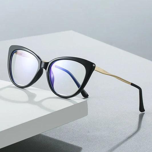 Women Photochromic Optical Glasses Men Anti Blue Light Cat Eye Eye Glasses Unisex Anti Radiation  Eyewear