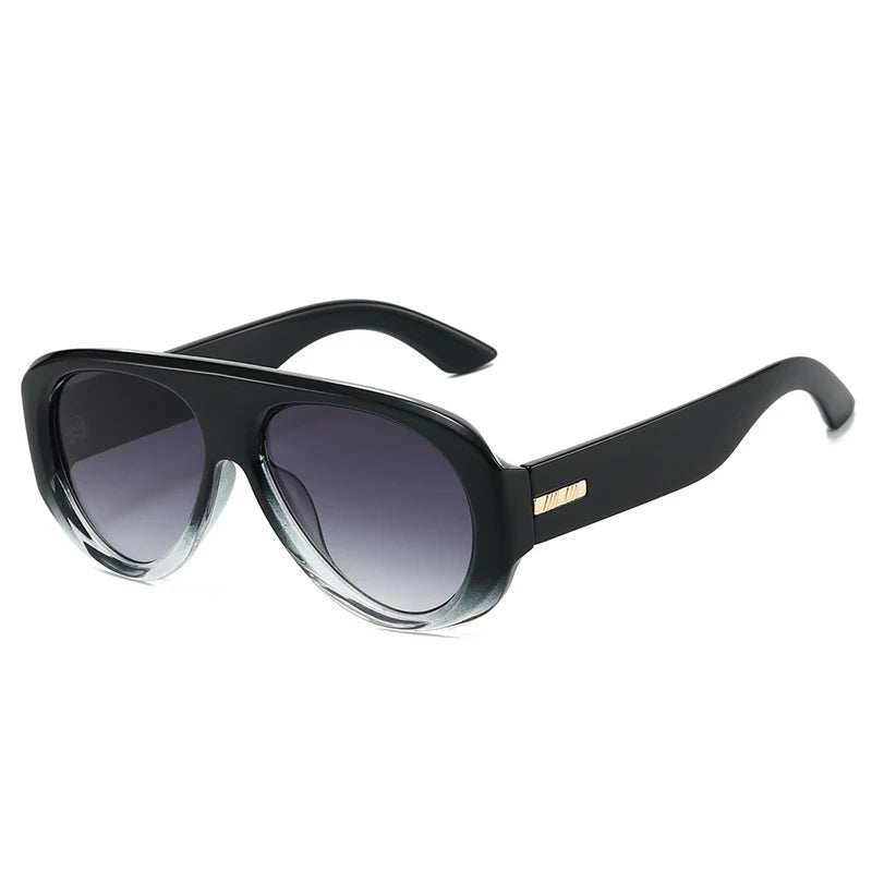 JNPCXI New Retro Large Sunglasses for Women Fashion Wide Legs Sun Glasses Gradient Color Glasses Goggles