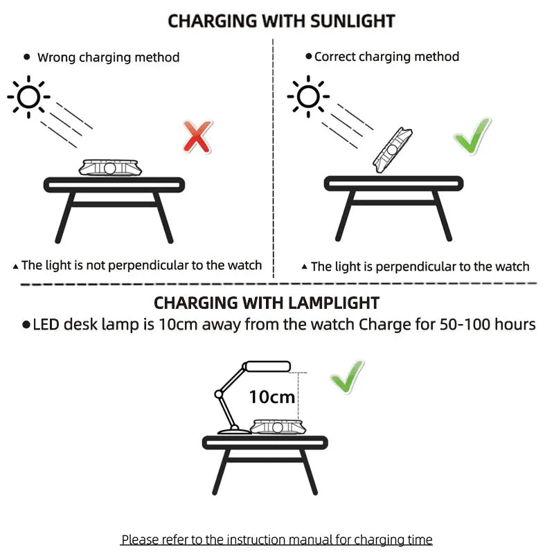 NORTH EDGE MACH 2 Men’s Solar Quartz Pilot Watch 316 Steel Waterproof WR50M