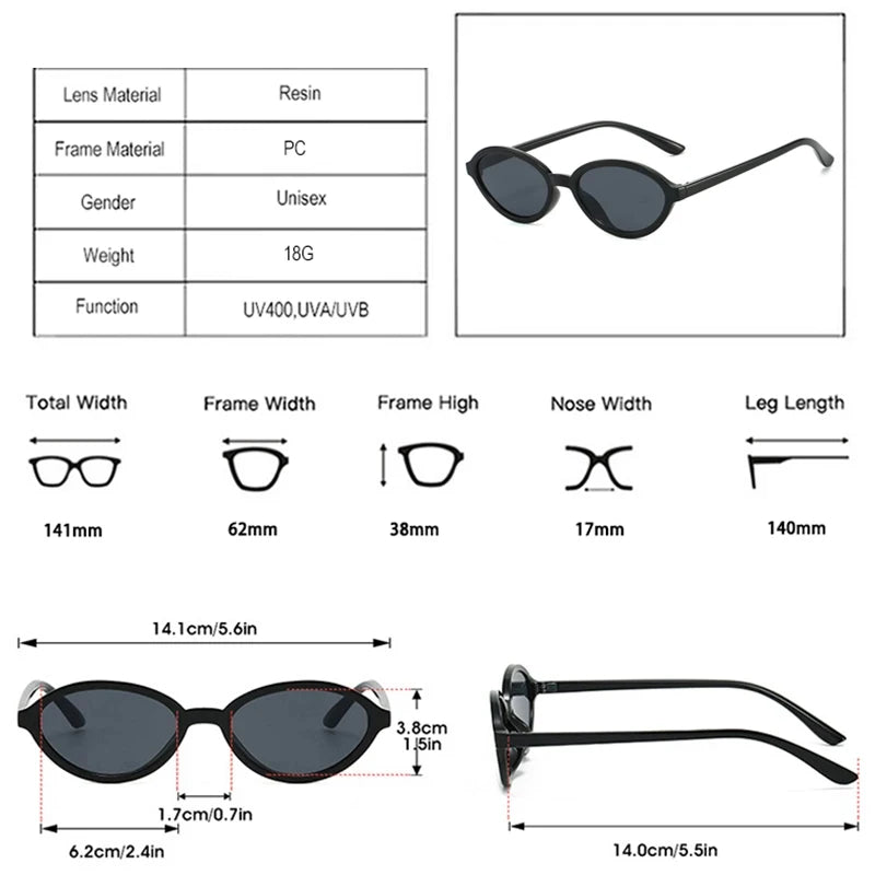 JNPCXI New Fashion Oval Sunglasses Women Retro Punk Gradient Amber Tea Shades UV400