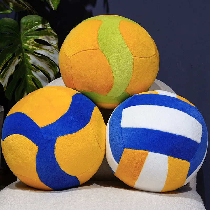 New Amusing Lifelike Volleyball Plush Toys Stuffed Full Colorful Doll Soft Throw Pillow Creative Home Decor Sofa Backrest