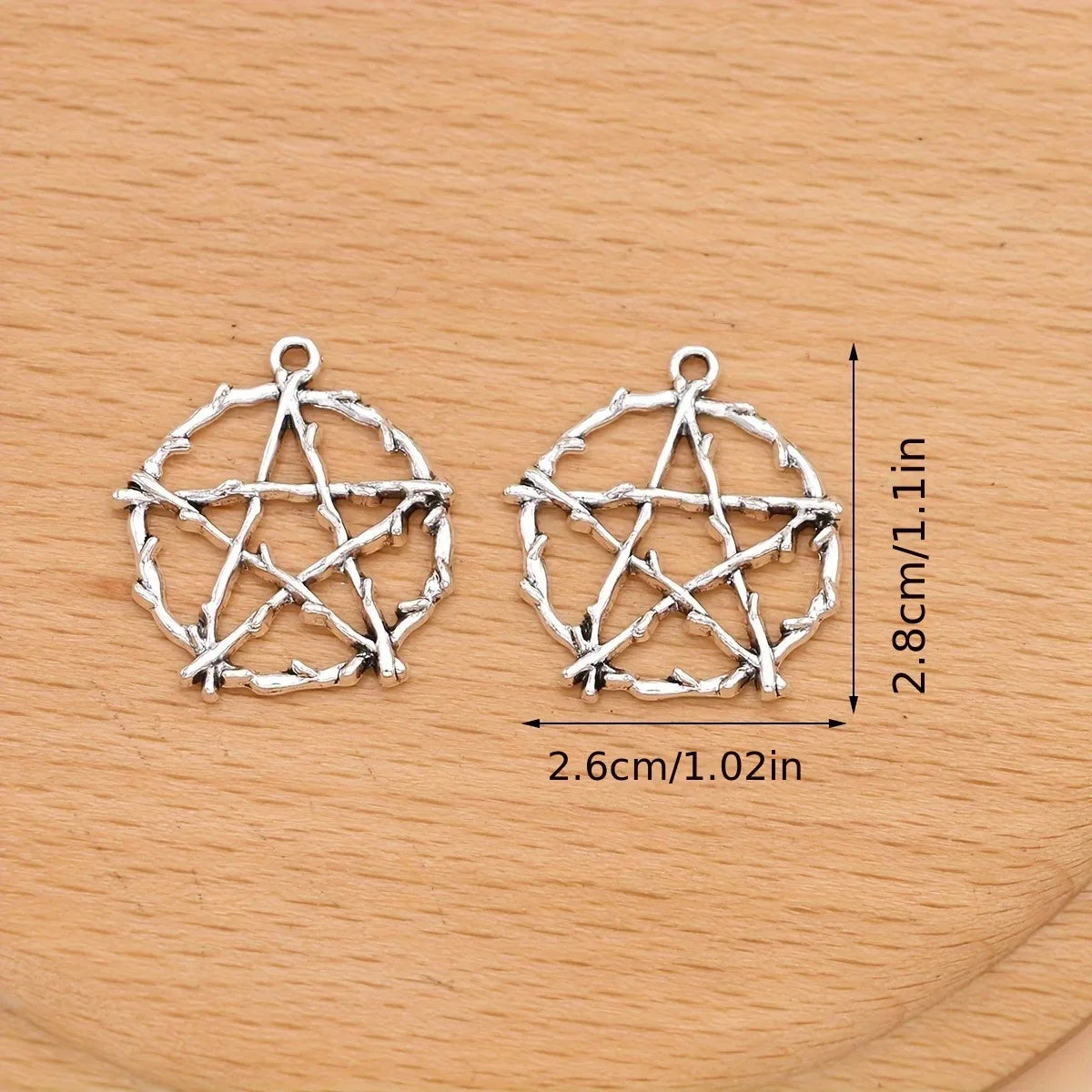5pcs Big Star Charms Pentagram Pendants For Jewelry Making DIY Necklace Earrings Key Chain Accessories