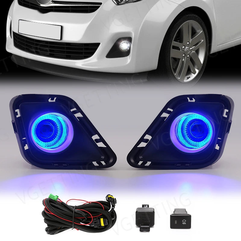 For Toyota Ractis 2010 2011 2012 2013 2014 Led Fog Lamp Angel Eyes DRL Daytime Running Light Yellow White Blue Red Waterproof