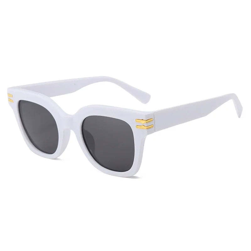 JNPCXI Ins Popular Fashion Square Women Sunglasses Retro Rivets Men Trending Sun Glasses Gradient Shades UV400