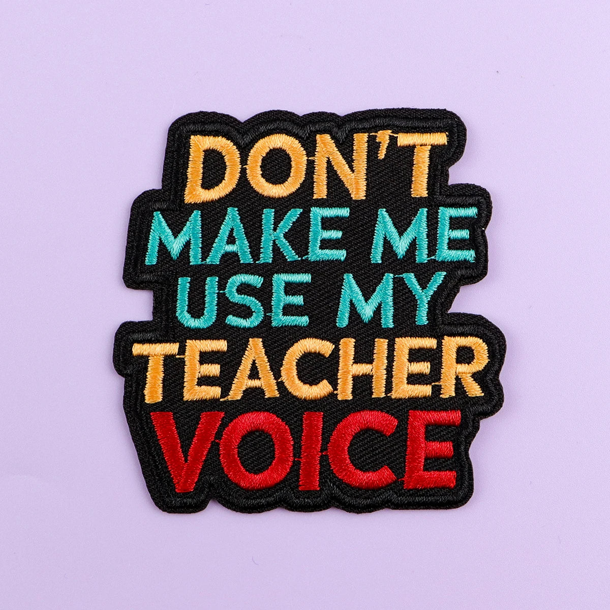 TEACHER VOICE Iron On Patch Clothes Patch For Clothing Quotes Embroidered Patch Garment Apparel Accessories Sewing Stickers