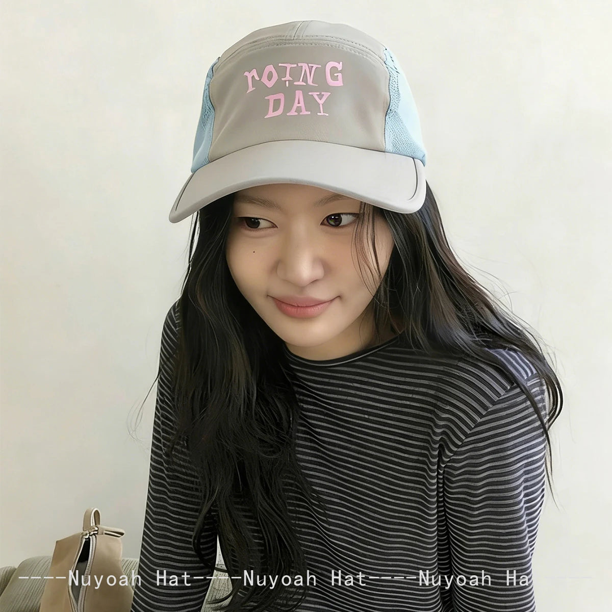 New Men Women Mesh Quick-dry Printed Letters Baseball Hats Sunshade Color Block Breathable Peaked Caps Versatile Fashion Travel