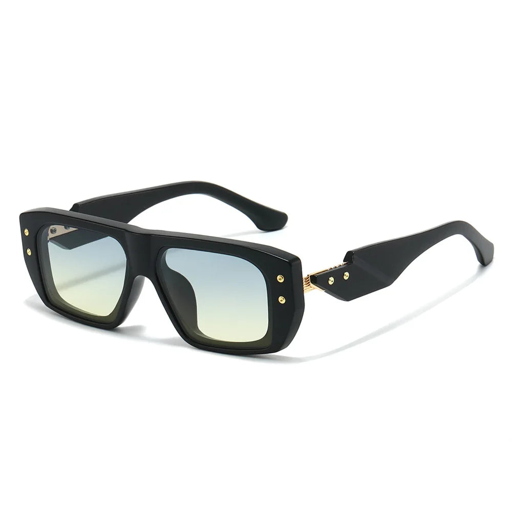 JNPCXI Luxury Square Sunglasses for Men Flat Top UV400 Sun Glasses Women Brand Designer Trendy Female Shades Anti Blue Light