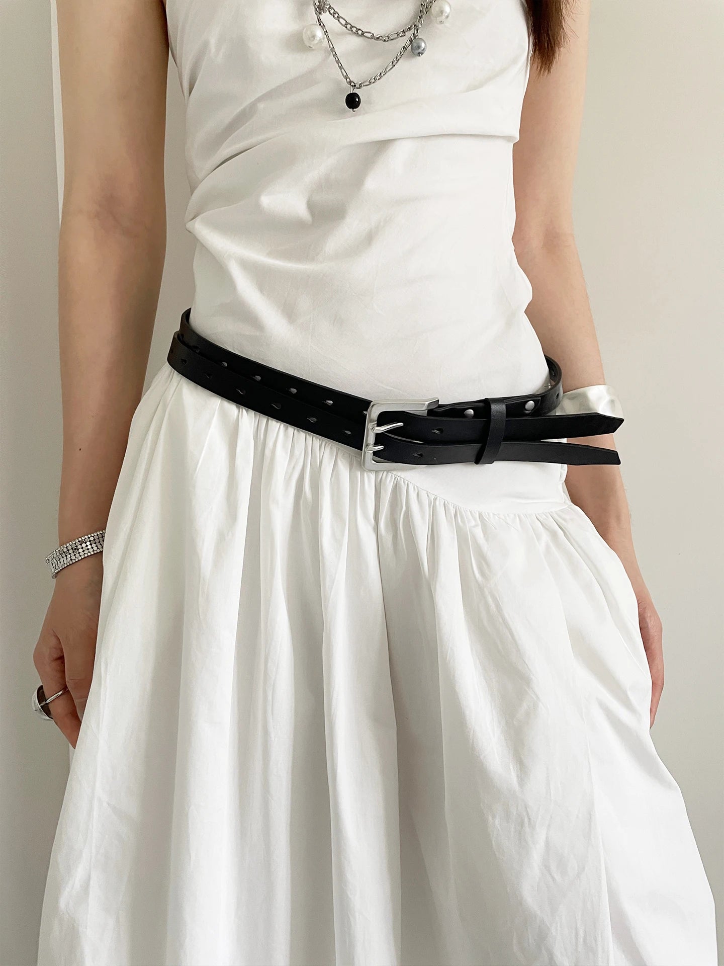 Design Sense Detachable Double-Breasted Belt For Women A Niche Personalized Versatile Belt With Skirt Jeans And Decoration