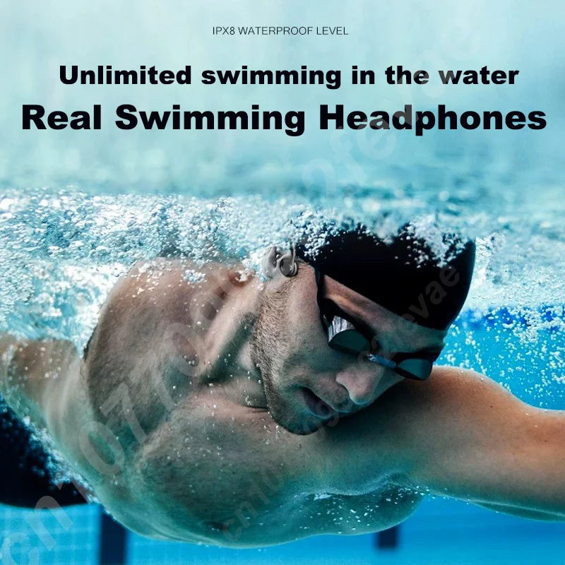 BMAD Bone Conduction Earphones IPX8 Waterproof HiFi Headset Suitable For Swimming Bluetooth 5.4 Wireless Sport Headphones MP3