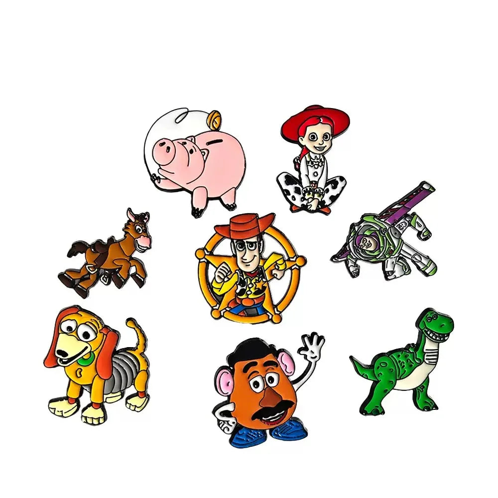 8pcs/set Cartoon Anime Enamel Pins Funny Villain Brooch Set Badge Lapel Pin Clothes Accessories Fashion Jewelry Birthday Gifts