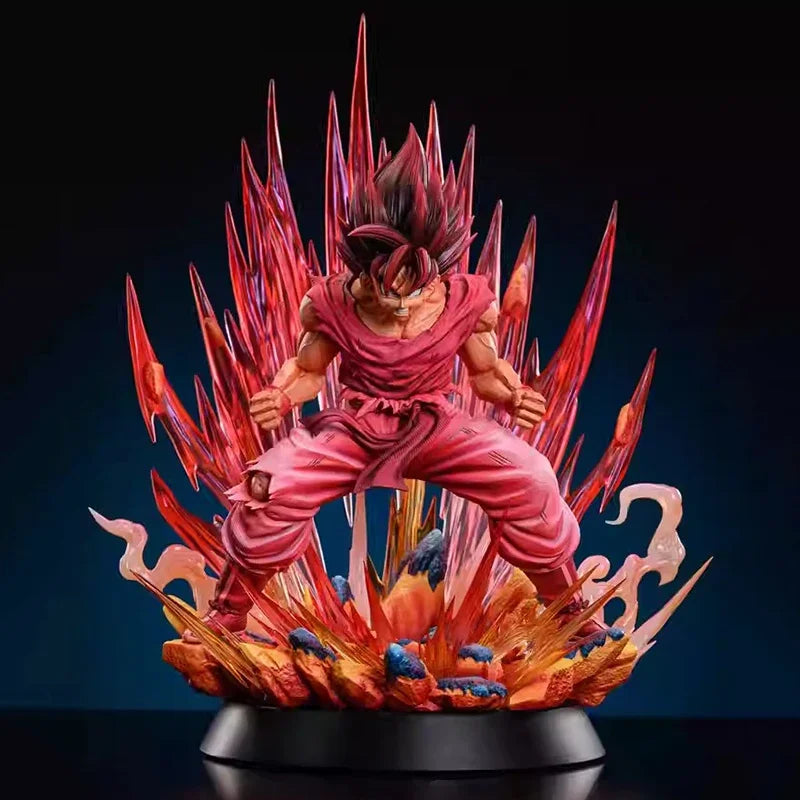 38CM Anime Dragon Ball Z Kaiouken Goku Figure Super Saiyan Son Goku Action Figurine PVC Statue Collection Model Toys Gifts