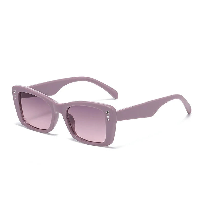 JNPCXI Vintage Suqare Women Luxury Sunglasses Diamond Shades UV400 Fashion Gradient Men Sun Glasses