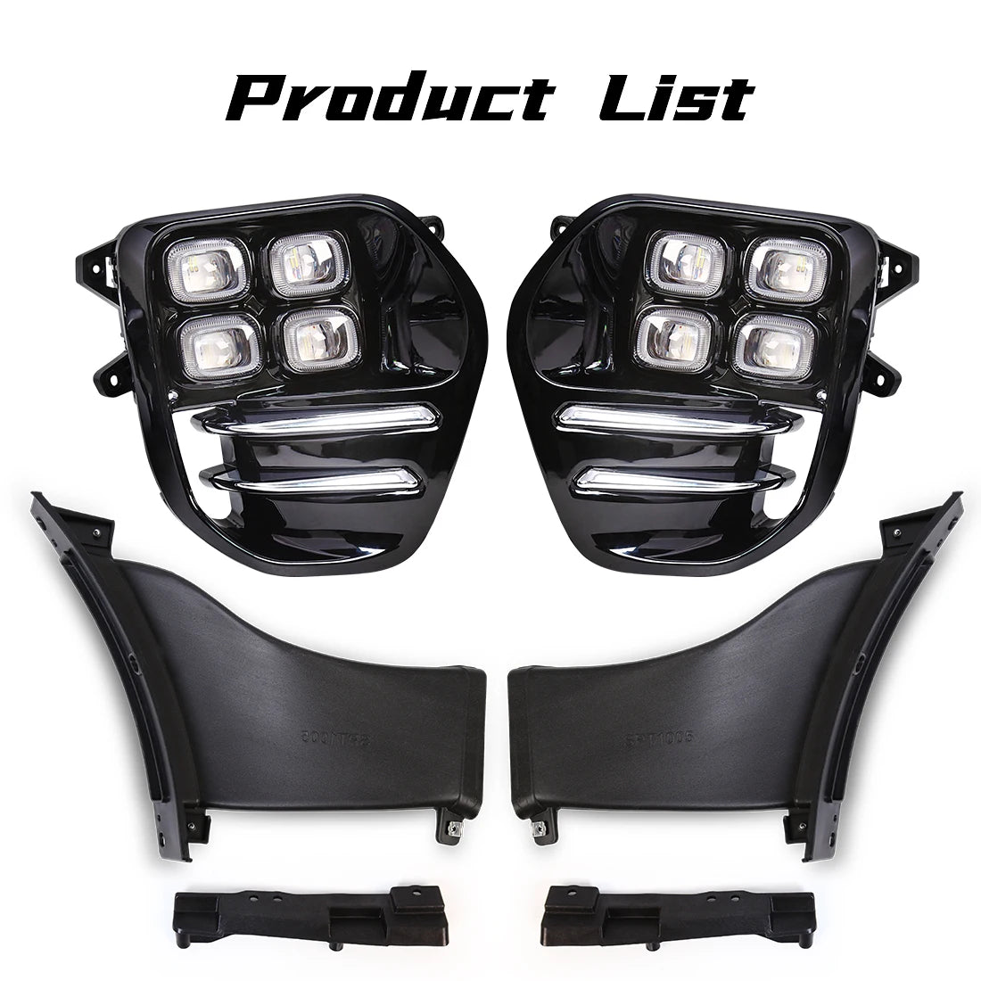2PCS For KIA Sportage QL KX5 2016 2017 2018 LED Daytime Running Lights DRL Fog Lamps Front Bumper Headlights White Daylights 12V