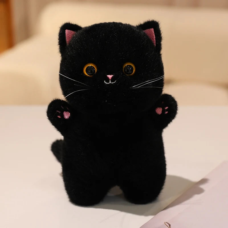 Kawaii Cat Plush Doll Toy Kitten's den Cartoon Ragdoll Cat Lucky Cat Siamese Cat Kitten  Stuffed Soft Animal Doll Gifts