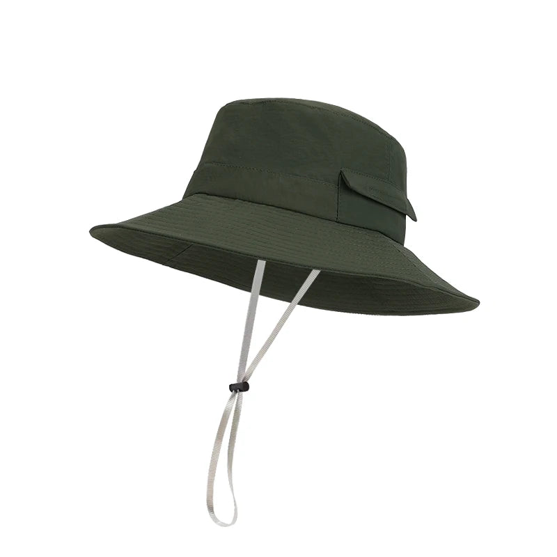 6153-New Spring and Summer Sun Hat for Men - Mountain Climbing and Camping Sun Protection Hat -Quick-Drying WideBrimFishermanHat