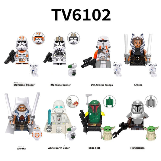 8pcs Anakin Darth Vader Obi-Wan Cal Kestis Jedi Star Wars Mini Man Figures M7