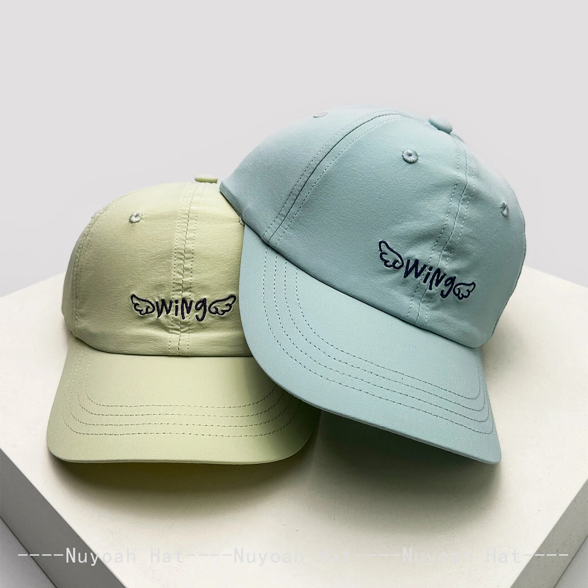New Men Women Cute Quick-dry Embroidered Wing Letters Baseball Hats Sunshade Elastic Versatile Simple Peaked Caps Fashion Casual