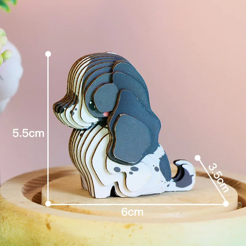 New 3D Cute Puppy Paper Jigsaw Puzzle Children's Home School Parent-child Interactive Game Puzzle Toys Educational Toys for Kids