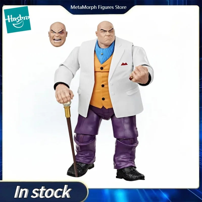 Original Hasbro Marvel Spider-Man Retro Comics KINGPIN Anime Figure Model Toy