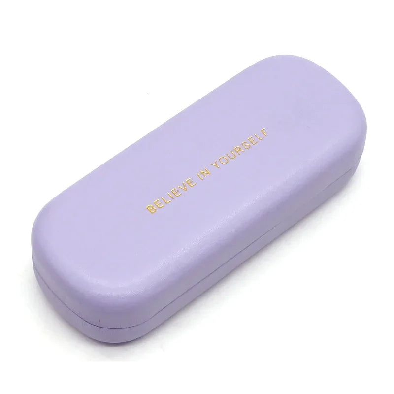 JNPCXI New Retro Black PU Leather Reading Glasses Case Box Simple Hard Eyeglasses Protector Sunglasses Storage Case