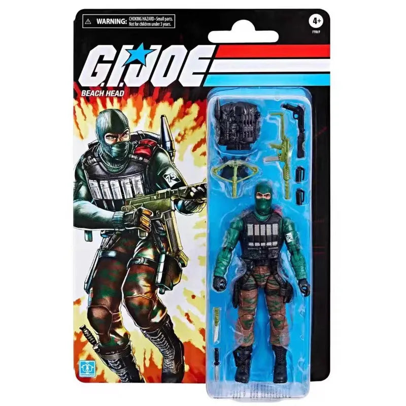 Original Hasbro G.I. Joe GI Joe Classfied Series Retro Cardback Cobra Beach Head Action Figure Collection Toys Model