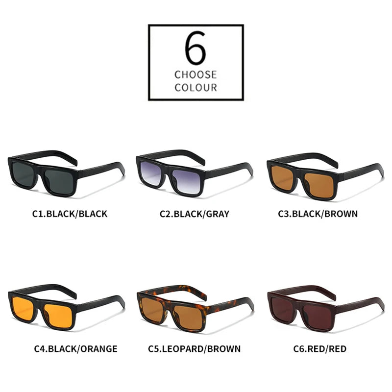 JNPCXI New Square Sunglasses Women Fashion Black Orange Gradient Shades UV400 Retro Men Sun Glasses