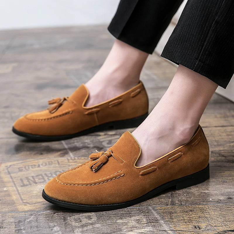Tassels Casual Business Shoes Men Classic Social Office Loafers Men Large Size 48 Trend Casual Flat Party Loafers Male